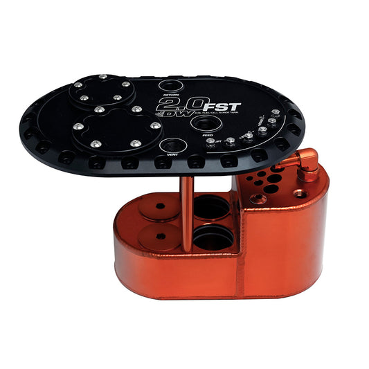 2.0L Staged Fuel Cell Surge Tank, Universal. Fits up to 4 DW200, DW300, or DW400 Fuel Pumps