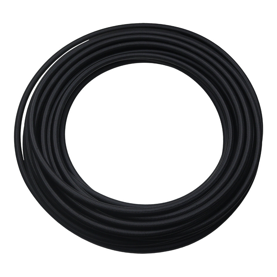 50 ft, 6AN Black Nylon Braided PTFE Hose