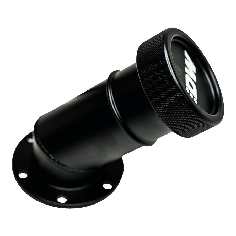 Angled Filler Neck/w Cap, Matte Black