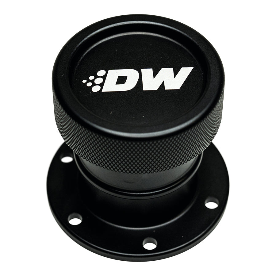 Straight Filler Neck/w Cap, Matte Black