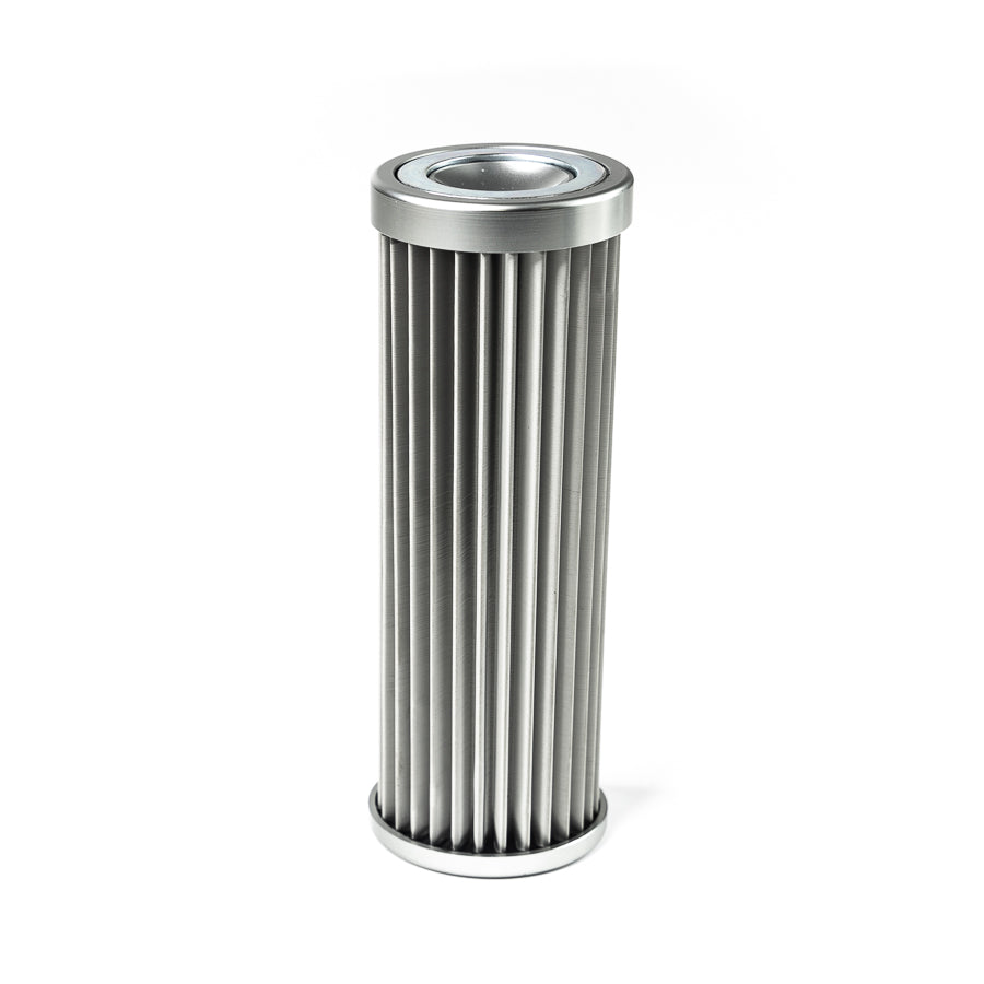 In-line fuel filter element, stainless steel 5 micron. Fits DW 160mm housing. Universal