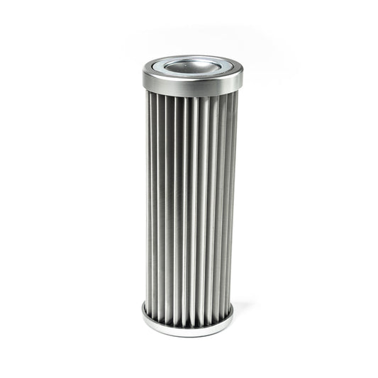 In-line fuel filter element, stainless steel 5 micron. Fits DW 160mm housing. Universal
