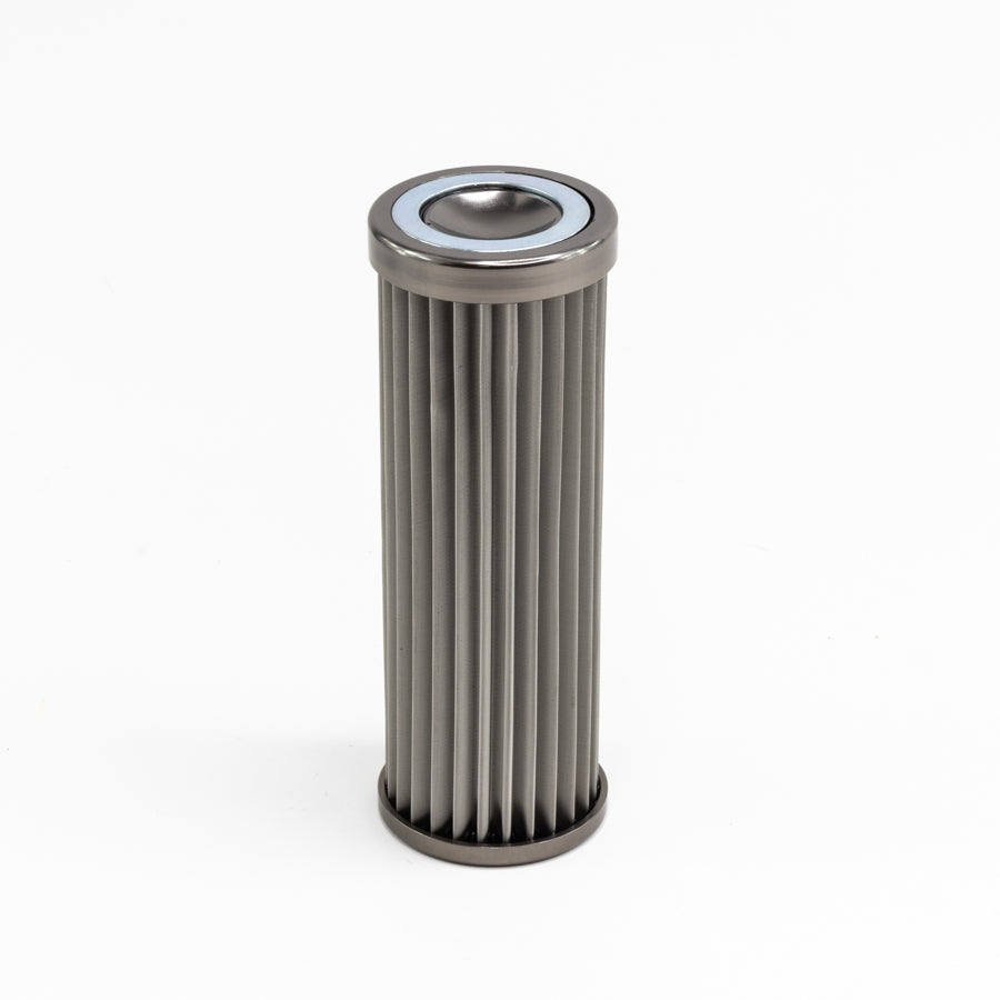 In-line fuel filter element, stainless steel 10 micron. Fits DW 160mm housing. Universal