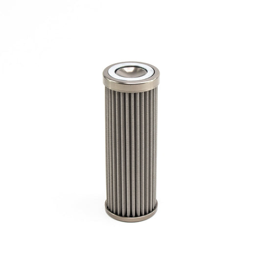 In-line fuel filter element, stainless steel 100 micron. Fits DW 160mm housing. Universal