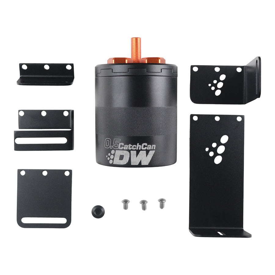 Deatschwerks 0.5 Liter Street Oil Catch Can Assembly