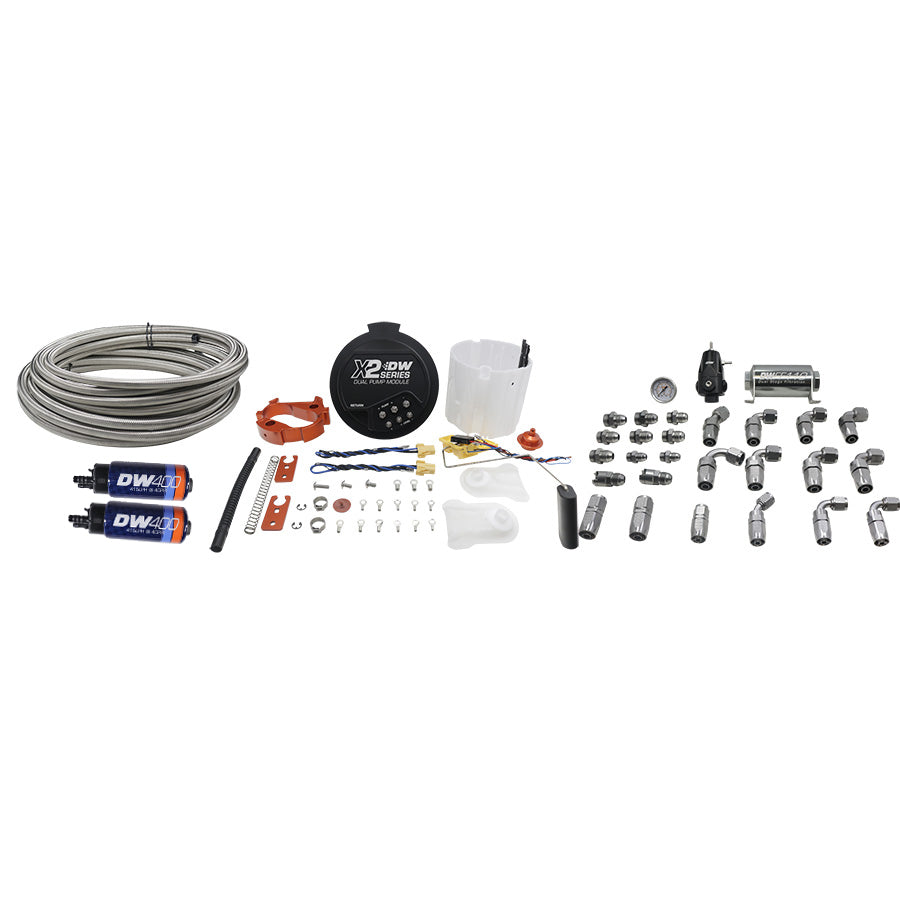 X2 Fuel Pump Module w/DW400 Fuel pumps and PTFE return kit for 2006-19 Dodge Hemi