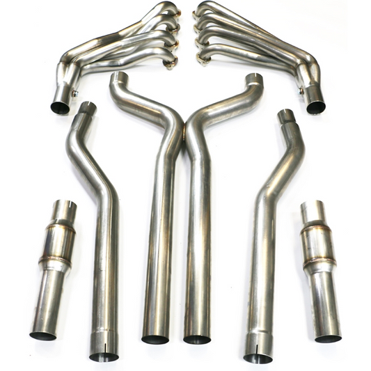 TSP 2010-2015 Camaro SS & ZL1 6.2L 2.00" Long Tube Headers, 3" X-Pipe w/High-Flow Cats - 304 Stainless Steel