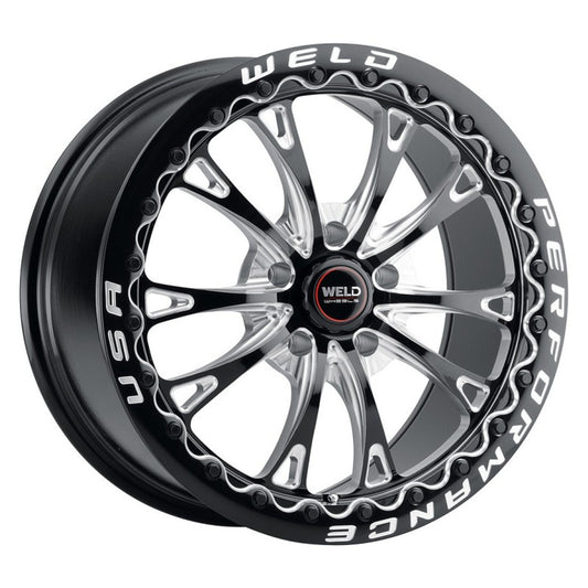 WELD 17X11 BELMONT BEADLOCK DRAG WHEEL 5X115 ET 6 BS 6.25 GLOSS BLACK (CHALLENGER DEMON/ WIDEBODY) S90871171P06