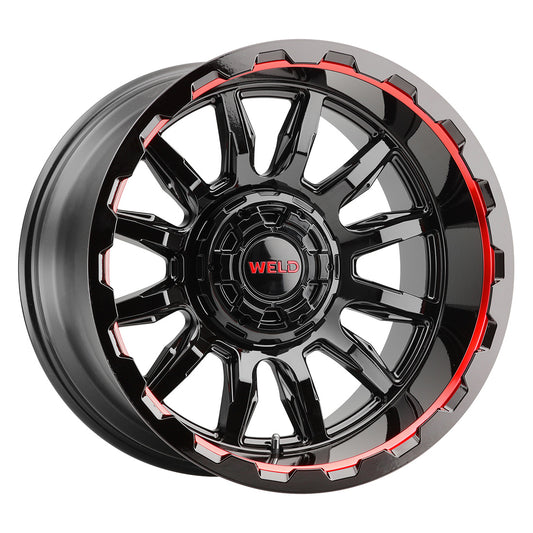 Gauntlet 20 | 20x10 | 5x114.3 | Gloss Black Milled Red | Gloss Black Milled | Non-BL | W13800026475