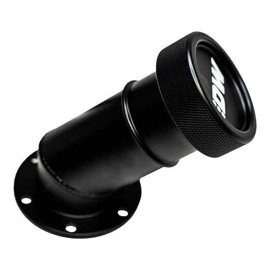 Angled Filler Neck/w Cap, Matte Black