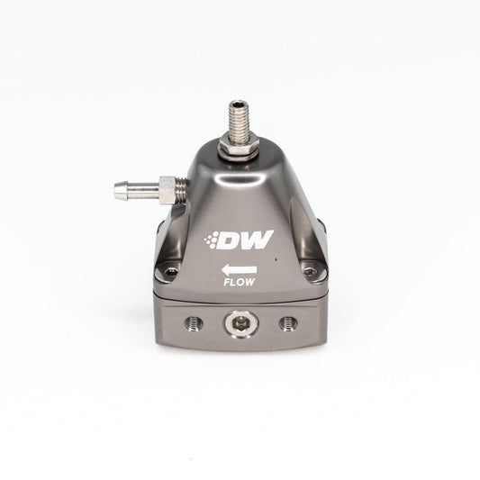 DWR1000iL in-line adjustable fuel pressure regulator, universal fitment - titanium