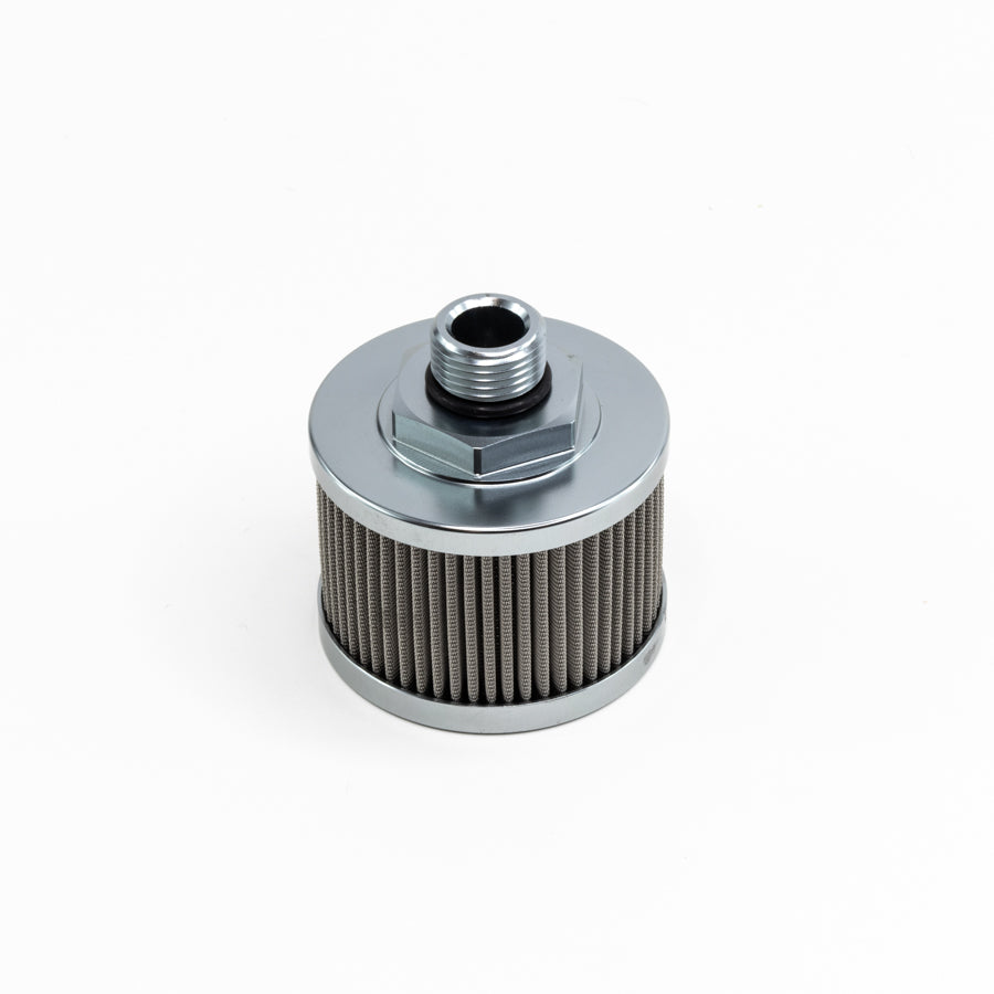 Fuel pump pre-filter, SS, 8AN, 100 micron, universal. Fits DW in-line fuel pump PN 9-350