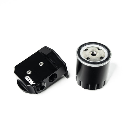 Universal Spin-on Filter Kit with disposable spin-on fuel filter element, 5 micron. E85 compatible. Universal