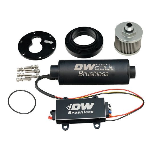 3.5L Module Surge Tank Pump Adapter + DW650 Brushless, 650lph fuel pump and controller