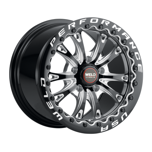 Belmont Beadlock 15 | 15x10 | 5x114.3 | Gloss Black Milled | Gloss Black Milled | SBL | S908B0067P48