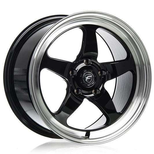 Forgestar D5 Drag Gloss Black Pair of Wheels with Milled Spokes 17x11 | 5x120.65 BC (5x4.75) | +43 Offset | 7.75 Backspacing