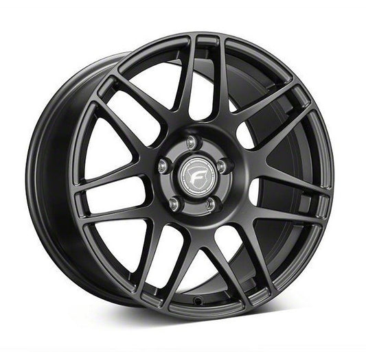 Forgestar F14 Drag Satin Black Pair of Wheels with Milled Spokes 18x12 +50 5x4.75BC